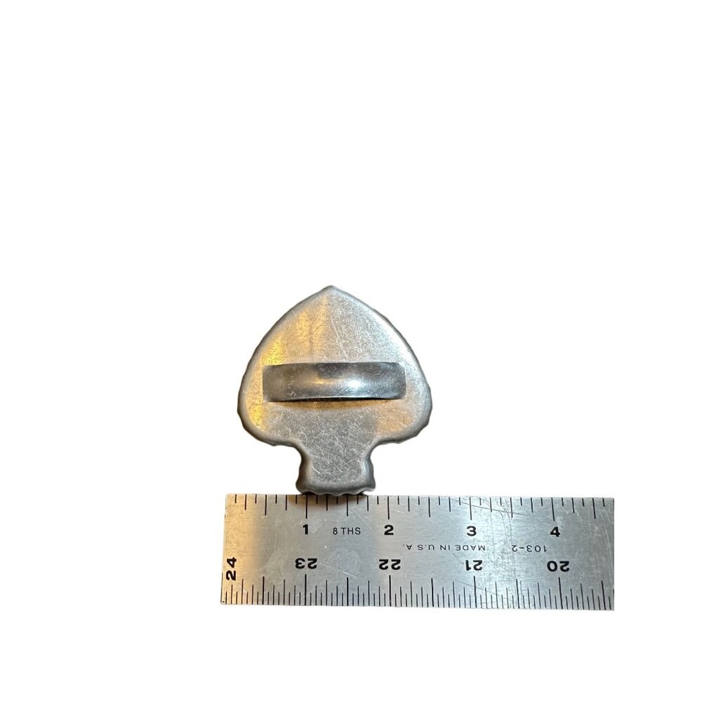Cookie Cutter Vintage Spade Playing Card Crinkly/crenellated Edge Aluminum - Picture 2 of 5